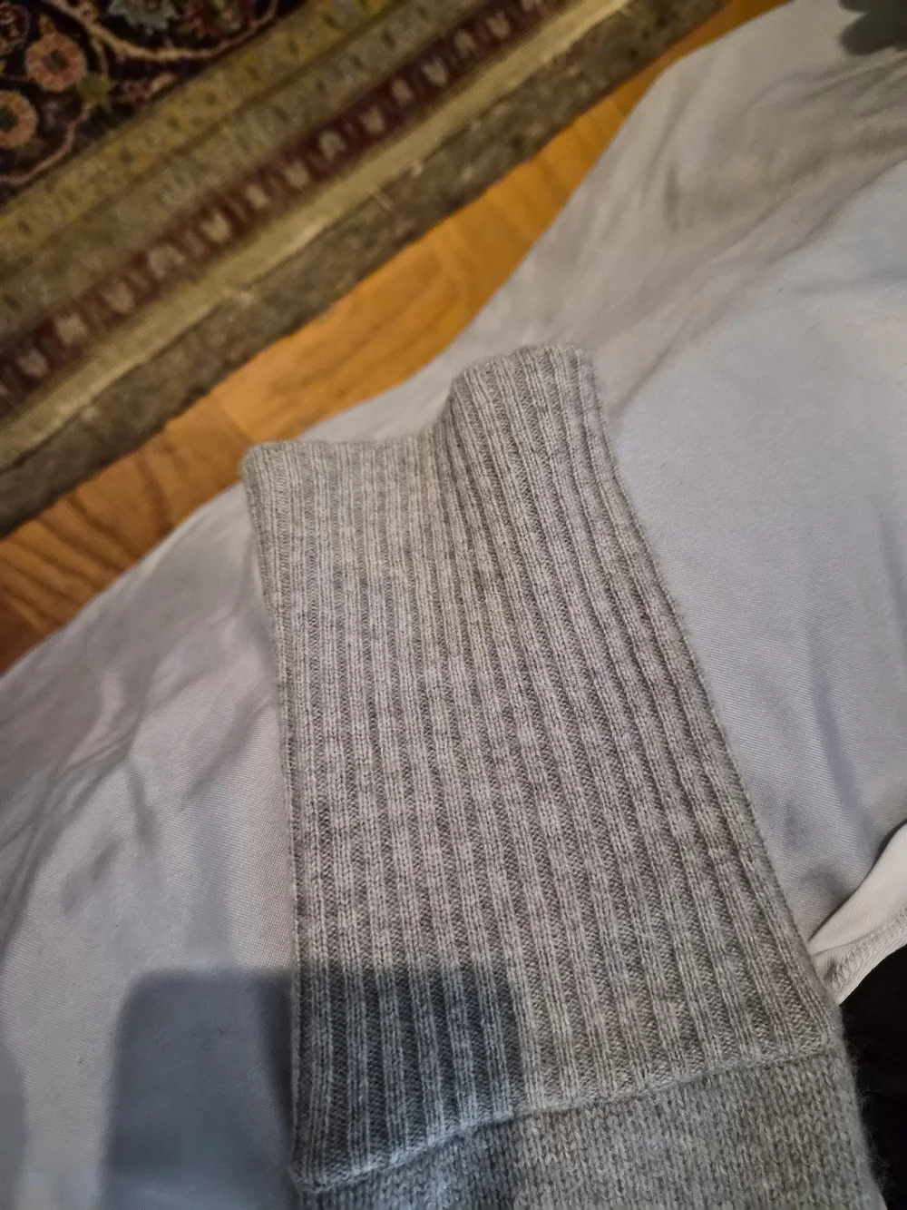 J.Crew 100% Cashmere Open Front Shawl Cardigan XL Heather Gray